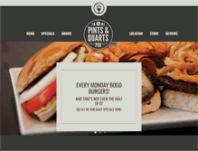 Tablet Screenshot of pintsandquarts.com